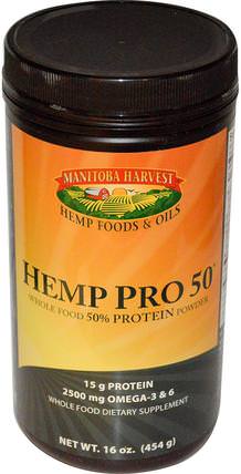 Hemp Pro 50, 16 oz (454 g) by Manitoba Harvest, 補充劑，efa omega 3 6 9（epa dha），大麻製品，大麻蛋白粉 HK 香港