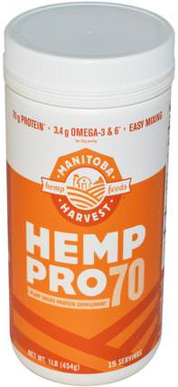Hemp Pro 70, 1 lb (454 g) by Manitoba Harvest, 補充劑，efa omega 3 6 9（epa dha），大麻製品，大麻蛋白粉 HK 香港
