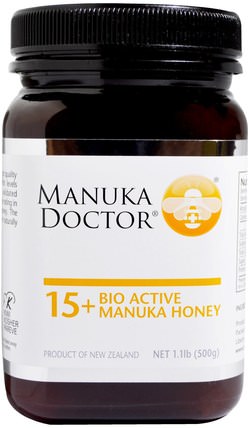 15+ Bio Active Manuka Honey, 1.1 lb (500 g) by Manuka Doctor, 食物，蜂蜜，麥盧卡蜂蜜 HK 香港