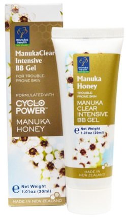Manuka Honey, ManukaClear Intensive BB Gel, 1.01 fl oz (30 ml) by Manuka Health, 美容，面部護理，皮膚型酒渣鼻，敏感皮膚，潔面乳 HK 香港