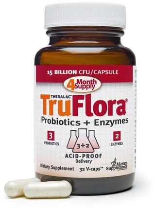 TruFlora, Probiotics + Enzymes, 32 Vcaps by Master Supplements, 冰鎮製冷產品，補充劑，益生菌 HK 香港