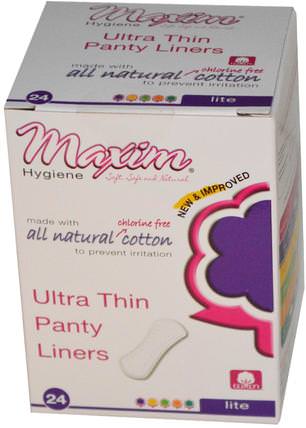 Ultra Thin Panty Liners, Lite, 24 Panty Liners by Maxim Hygiene Products, 洗澡，美女，女人 HK 香港