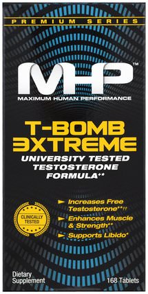 T-Bomb 3xtreme, 168 Tablets by Maximum Human Performance, 健康，男人，睾丸激素 HK 香港