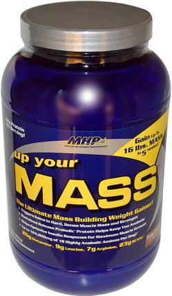 Up Your Mass, Weight Gainer, Fudge Brownie, 2 lbs (931 g) by Maximum Human Performance, 運動，運動，蛋白質 HK 香港