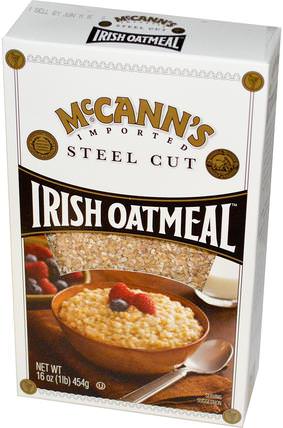 Steel Cut Oats, 16 oz (454 g) by McCanns Irish Oatmeal, 食品，食品，穀物，全麥穀物，燕麥燕麥片 HK 香港