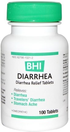 BHI, Diarrhea, 100 Tablets by MediNatura, 健康，抱怨水絞痛 HK 香港