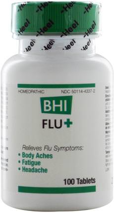 BHI Flu +, 100 Tablets by MediNatura, 健康，感冒流感和病毒，感冒和流感，補充劑，順勢療法咳嗽感冒和流感 HK 香港