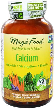 Calcium, 90 Tablets by MegaFood, 補品，礦物質，鈣 HK 香港