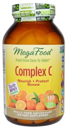 Complex C, 180 Tablets by MegaFood, 維生素，維生素c HK 香港