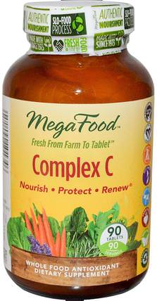 Complex C, 90 Tablets by MegaFood, 維生素，維生素C複合物 HK 香港