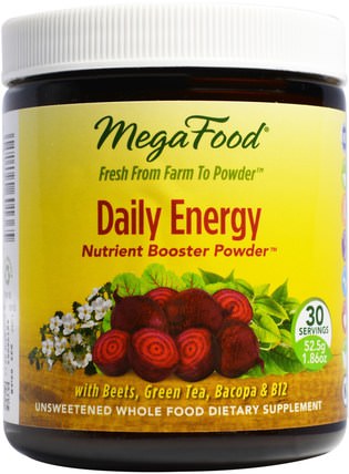 Daily Energy Nutrient Booster Powder, 1.86 oz (52.5 g) by MegaFood, 補充劑，抗氧化劑，營養促進劑 HK 香港