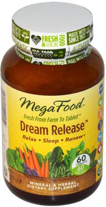 Dream Release, 60 Tablets by MegaFood, 補品，礦物質，睡眠 HK 香港