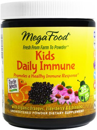 Kids Daily Immune, 2.3 oz (66 g) by MegaFood, 健康，免疫支持，兒童草藥 HK 香港