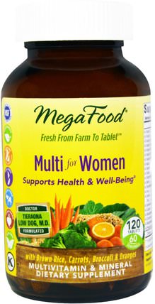Multi for Women, 120 Tablets by MegaFood, 維生素，女性多種維生素 HK 香港