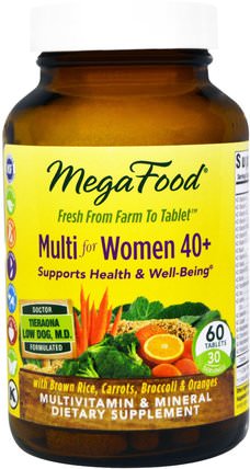 Multi for Women 40 +, 60 Tablets by MegaFood, 維生素，女性多種維生素 - 老年人 HK 香港