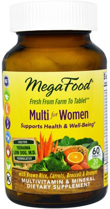 Multi for Women, 60 Tablets by MegaFood, 維生素，女性多種維生素 HK 香港
