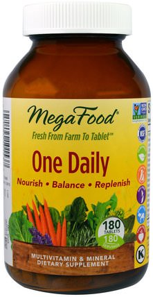 One Daily, 180 Tablets by MegaFood, 維生素，多種維生素 HK 香港