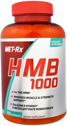 HMB 1000, 90 Capsules by MET-Rx, 運動，運動，肌肉 HK 香港