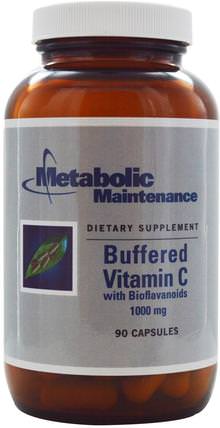 Buffered Vitamin C with Bioflavonoids, 1000 mg, 90 Capsules by Metabolic Maintenance, 維生素，維生素C緩衝 HK 香港