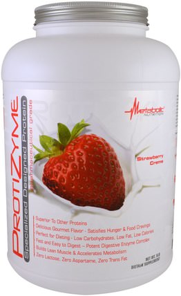 ProtiZyme, Specialized Design Protein, Strawberry Creme, 5 lb by Metabolic Nutrition, 運動，補品，乳清蛋白 HK 香港