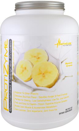ProtiZyme, Specialized Designed Protein, Banana Cream, 5 lb by Metabolic Nutrition, 運動，補品，乳清蛋白 HK 香港