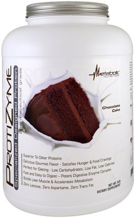 ProtiZyme, Specialized Designed Protein, Chocolate Cake, 5 lbs by Metabolic Nutrition, 運動，補品，乳清蛋白 HK 香港