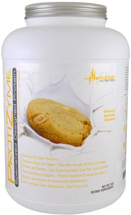 ProtiZyme, Specialized Designed Protein, Peanut Butter Cookie, 5 lb by Metabolic Nutrition, 運動，補品，乳清蛋白 HK 香港