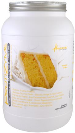 ProtiZyme, Specialized Designed Protein, Vanilla Cake, 2 lb by Metabolic Nutrition, 運動，補品，乳清蛋白 HK 香港