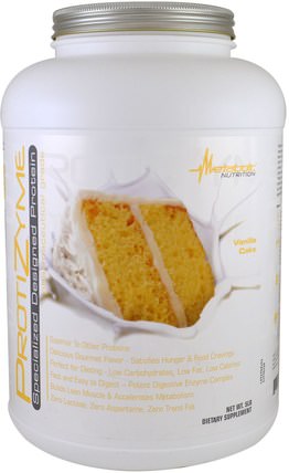 ProtiZyme, Specialized Designed Protein, Vanilla Cake, 5 lbs by Metabolic Nutrition, 運動，補品，乳清蛋白 HK 香港