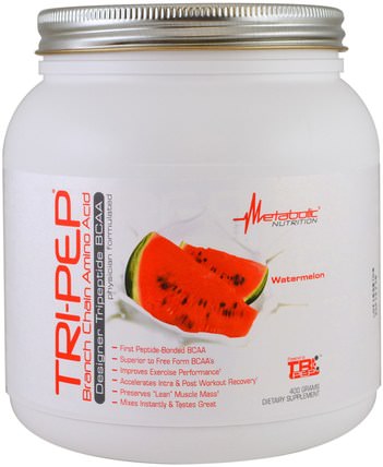 Tri-Pep Branch Chain Amino Acid, Watermelon, 400 g by Metabolic Nutrition, 運動，補品，bcaa（支鏈氨基酸） HK 香港
