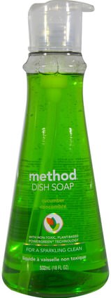 Dish Soap, Cucumber, 18 fl oz (532 ml) by Method, 家庭，洗碗，洗碗皂 HK 香港