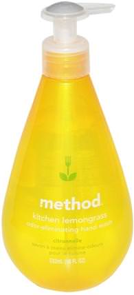 Kitchen Odor-Eliminating Hand Wash, Lemongrass, 18 fl oz (532 ml) by Method, 洗澡，美容，肥皂 HK 香港