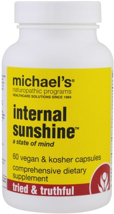 Internal Sunshine, 60 Vegan & Kosher Capsules by Michaels Naturopathic, 補品，健康 HK 香港