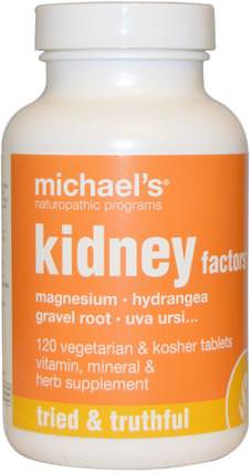 Kidney Factors, 120 Veggie Tabs by Michaels Naturopathic, 健康，腎臟 HK 香港
