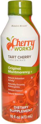 Original Montmorency, Tart Cherry Concentrate, 16 fl oz (473 ml) by Michelles Miracle, 補充劑，水果提取物，櫻桃（水果黑色野生），抗氧化劑 HK 香港