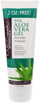 99% Aloe Vera Gel, 8 fl oz (236 ml) by Mill Creek, 健康，皮膚，牛皮癬和濕疹 HK 香港