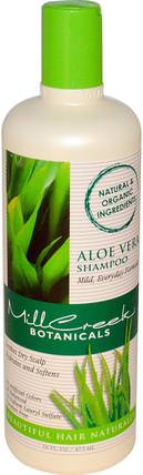 Aloe Vera Shampoo, 16 fl oz (473 ml) by Mill Creek, 洗澡，美容，洗髮水，頭髮，頭皮，護髮素 HK 香港