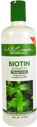Biotin Shampoo, Therapy Formula, 16 fl oz (473 ml) by Mill Creek, 洗澡，美容，洗髮水，頭髮，頭皮，護髮素 HK 香港