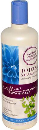Jojoba Shampoo, Balancing Formula, 16 fl oz (473 ml) by Mill Creek, 洗澡，美容，洗髮水，頭髮，頭皮，護髮素 HK 香港