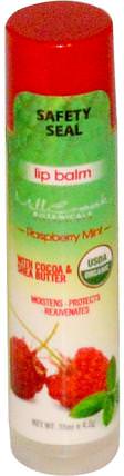 Organic Lip Balm, Raspberry Mint.15 oz (4.2 g) by Mill Creek, 洗澡，美容，唇部護理，唇膏 HK 香港