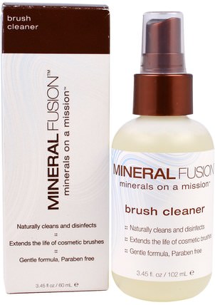 Brush Cleaner, 3.45 fl oz (60 ml) by Mineral Fusion, 洗澡，美容，化妝工具，化妝刷 HK 香港