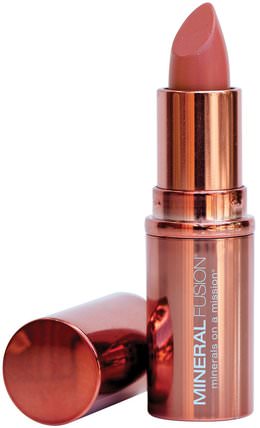 Lipstick, Peony, 0.137 oz (3.9 g) by Mineral Fusion, 洗澡，美容，口紅，光澤，襯墊 HK 香港