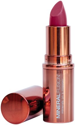 Lipstick, Ruby, 0.137 oz (3.9 g) by Mineral Fusion, 洗澡，美容，口紅，光澤，襯墊 HK 香港