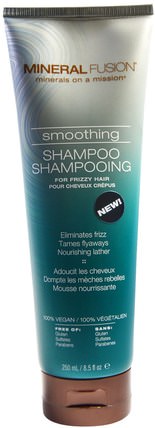 Smoothing Shampoo, For Frizzy Hair, 8.5 fl oz (250 ml) by Mineral Fusion, 洗澡，美容，頭髮，頭皮，洗髮水，護髮素 HK 香港