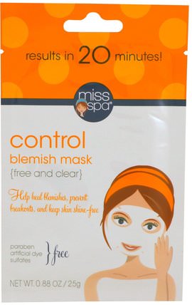 Control, Blemish Mask, 1 Mask by Miss Spa, 健康，女性，皮膚，美容，痤瘡外用產品 HK 香港