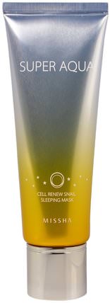 Cell Renew Snail Sleeping Mask, 110 ml by Missha, 洗澡，美容，皮膚，晚霜 HK 香港