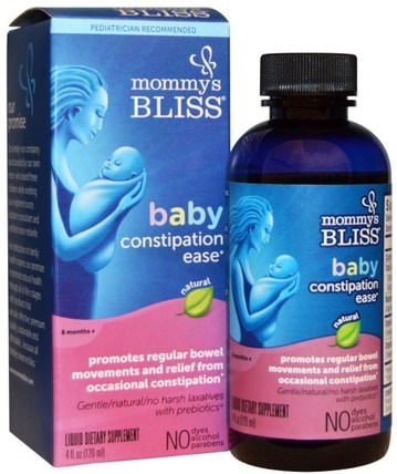 Baby, Constipation Ease, 4 fl oz (120 ml) by Mommys Bliss, 健康，便秘，兒童健康，嬰兒，嬰兒補品 HK 香港
