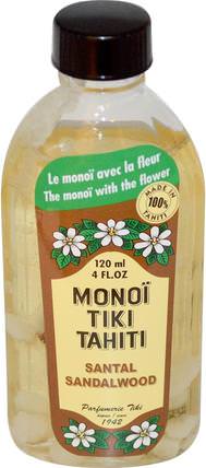 Coconut Oil, Sandalwood, 4 fl oz (120 ml) by Monoi Tiare Tahiti, 沐浴，美容，椰子油皮 HK 香港