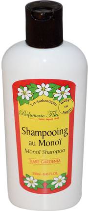 Parfumerie Tiki, Monoi Shampoo, Tiare (Gardenia), 8.45 fl oz (250 ml) by Monoi Tiare Tahiti, 洗澡，美容，洗髮水 HK 香港