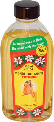 Coconut Oil, Tipanie (Plumeria), 4 fl oz (120 ml) by Monoi Tiare Tahiti, 沐浴，美容，椰子油皮 HK 香港